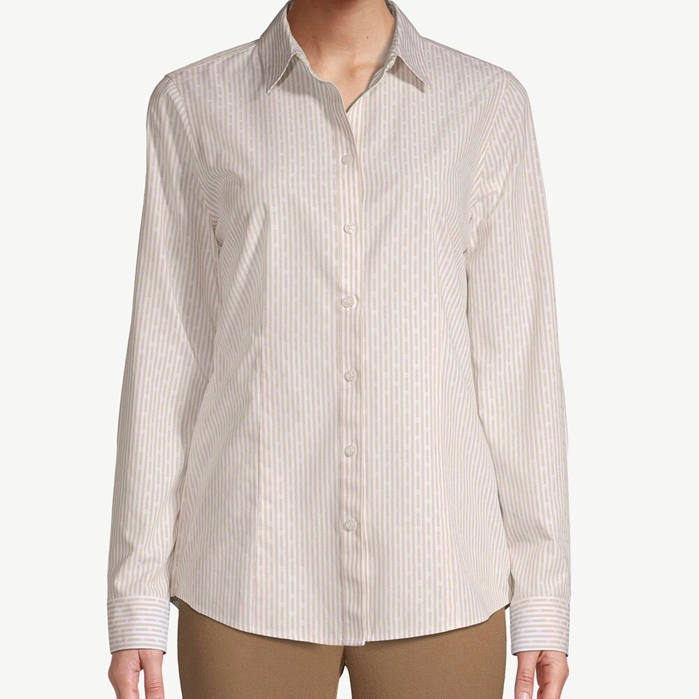 Chico’s no iron jacquard dot shirt. NWOT